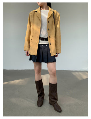 cowhide velvet jacket