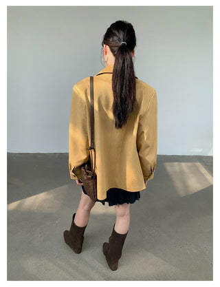 cowhide velvet jacket