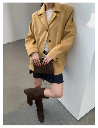 cowhide velvet jacket