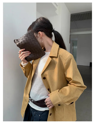 cowhide velvet jacket