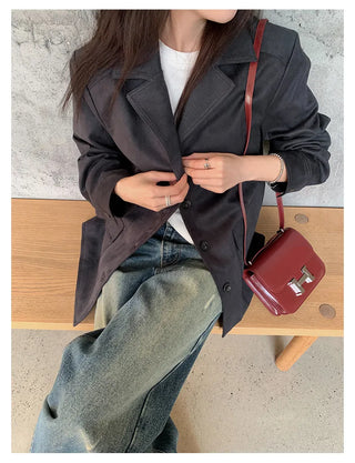 cowhide velvet jacket