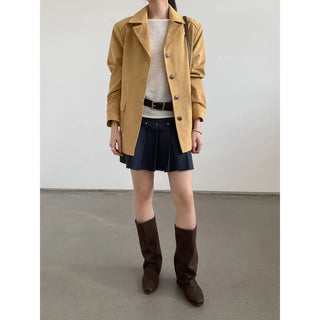 cowhide velvet jacket