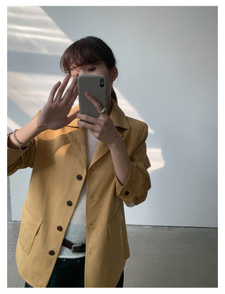 cowhide velvet jacket