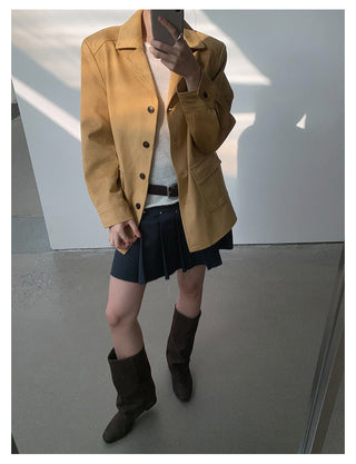 cowhide velvet jacket