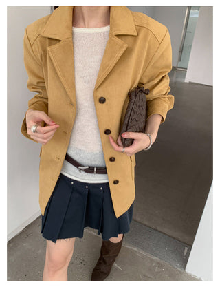 cowhide velvet jacket