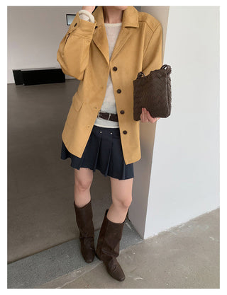 cowhide velvet jacket