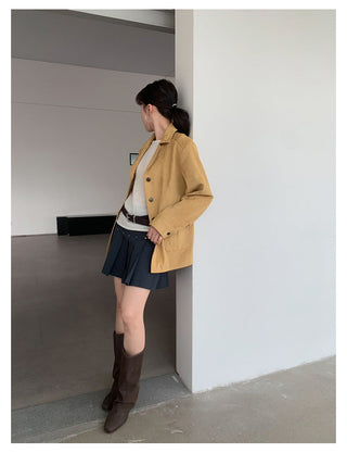 cowhide velvet jacket