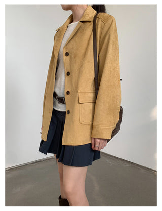 cowhide velvet jacket