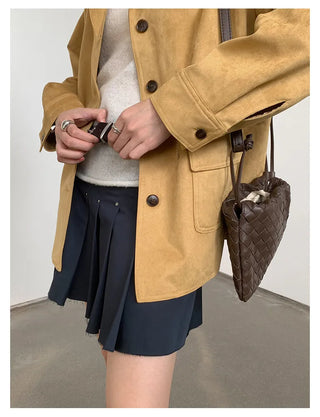 cowhide velvet jacket