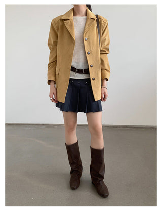 cowhide velvet jacket