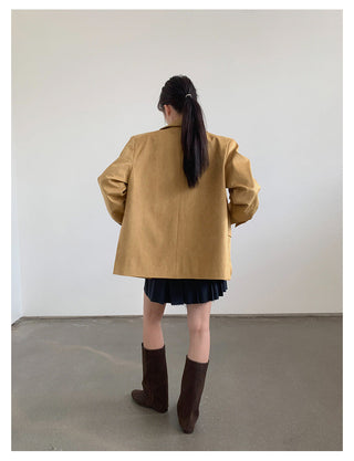 cowhide velvet jacket