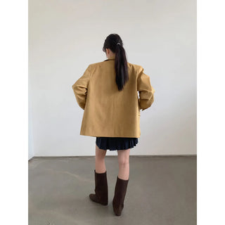 cowhide velvet jacket