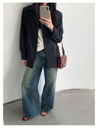 cowhide velvet jacket