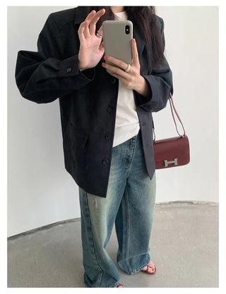 cowhide velvet jacket