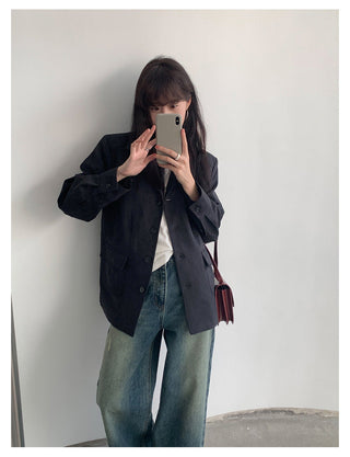 cowhide velvet jacket