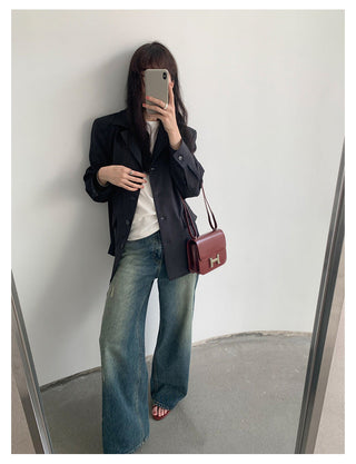 cowhide velvet jacket