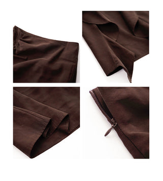 ruffled split skirt