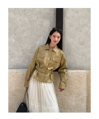 pu leather jacket