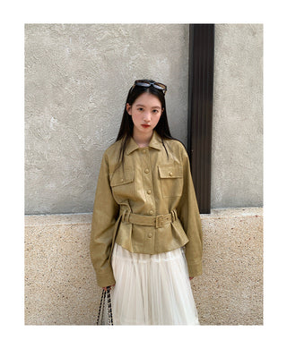 pu leather jacket