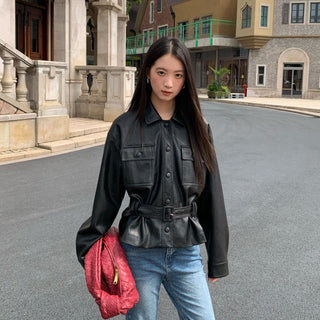 pu leather jacket
