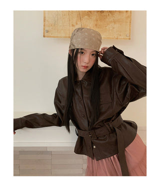 pu leather jacket