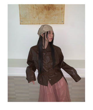 pu leather jacket