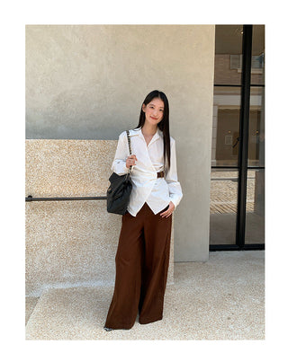 oblique placket Top