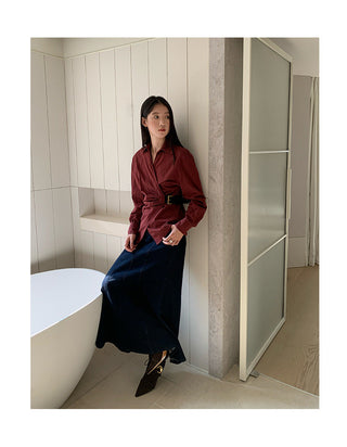 oblique placket Top