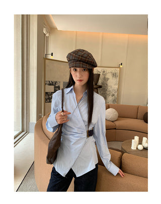 oblique placket Top