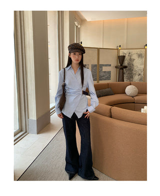 oblique placket Top