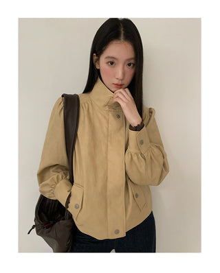 pu leather coat