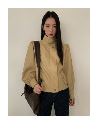pu leather coat