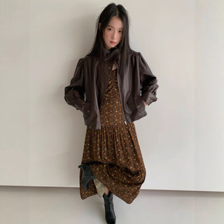pu leather coat