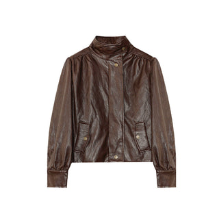 pu leather coat