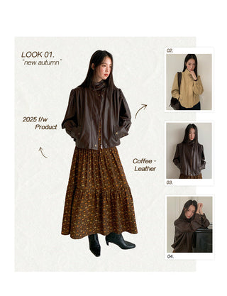 pu leather coat