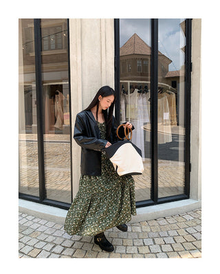 pleated sling dress