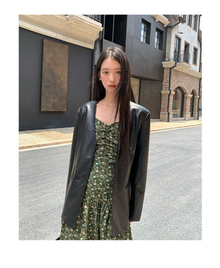 pleated sling dress