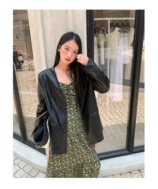 pleated sling dress