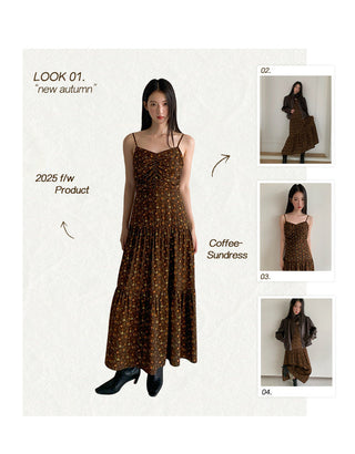 pleated sling dress