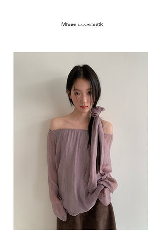 see-through chiffon Top