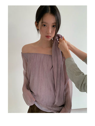 see-through chiffon Top