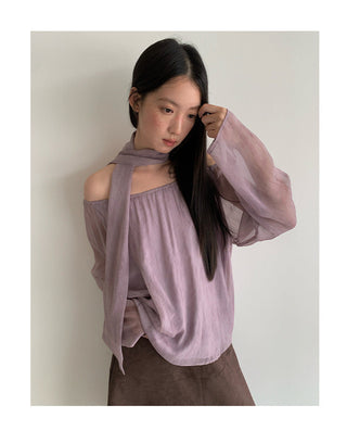 see-through chiffon Top