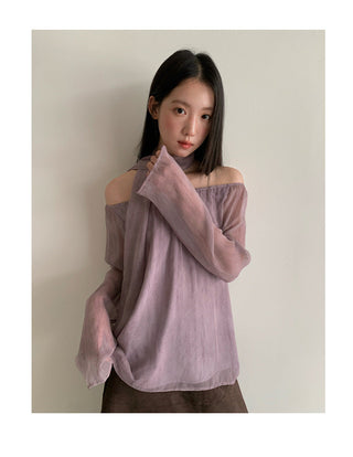 see-through chiffon Top