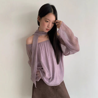 see-through chiffon Top
