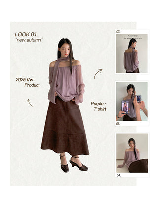 see-through chiffon Top