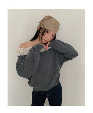 lace backless sweater