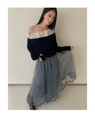 lace backless sweater