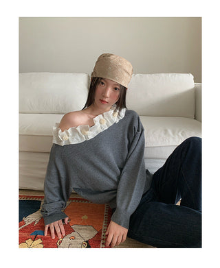lace backless sweater