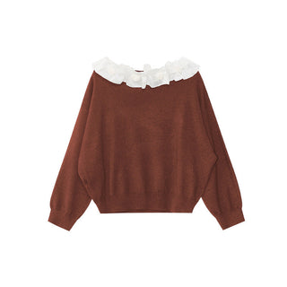 lace backless sweater