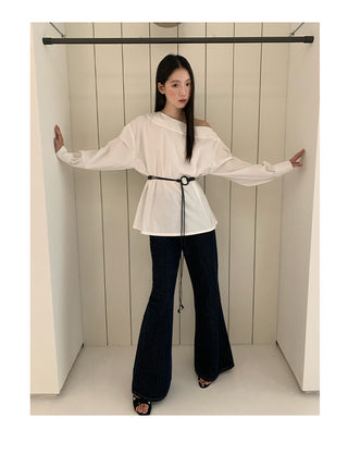 lazy white Top